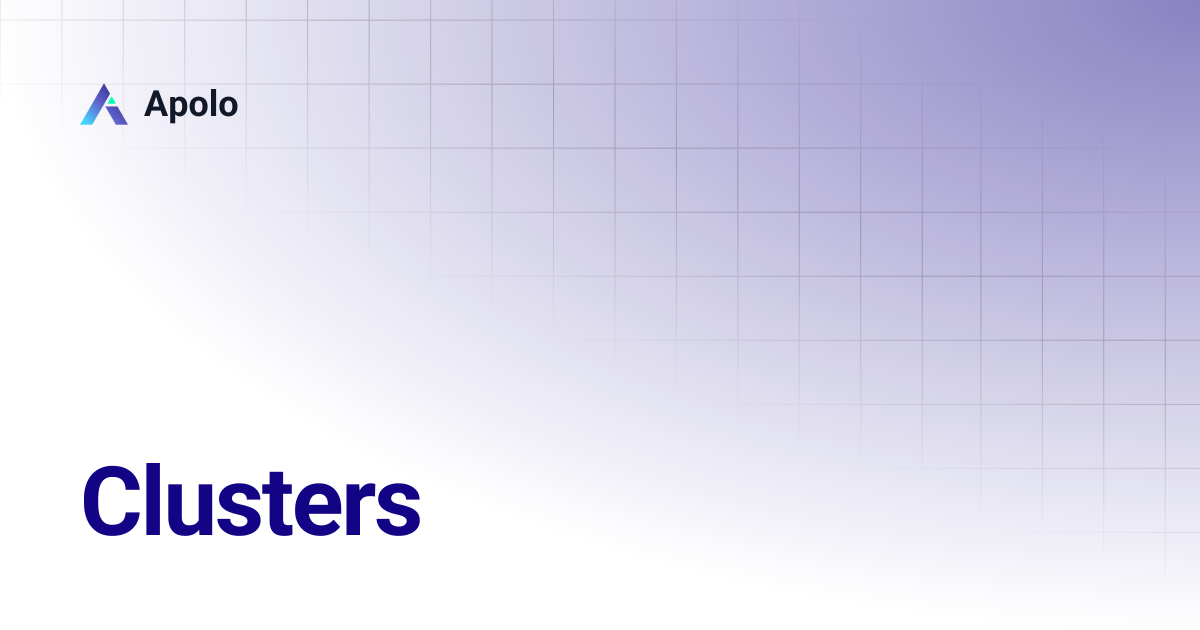 Clusters | Apolo