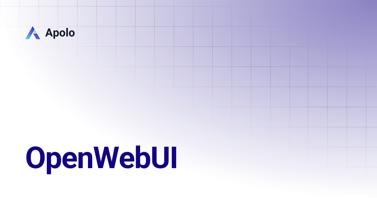 OpenWebUI | Apolo